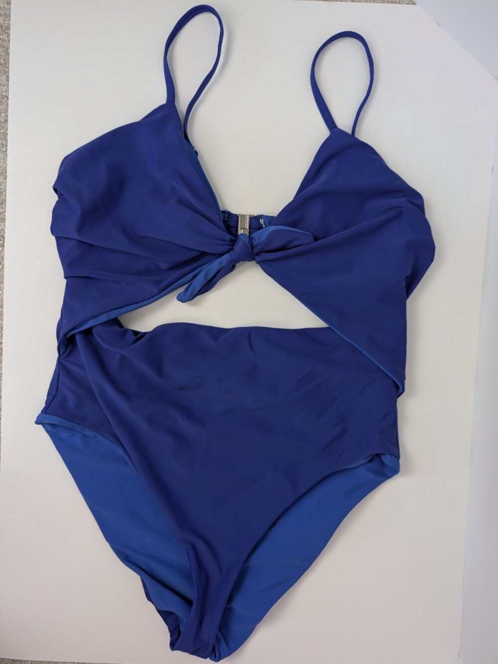Veronica Beard Aniston Electric Blue Cutout One-Piece, Est. US 12